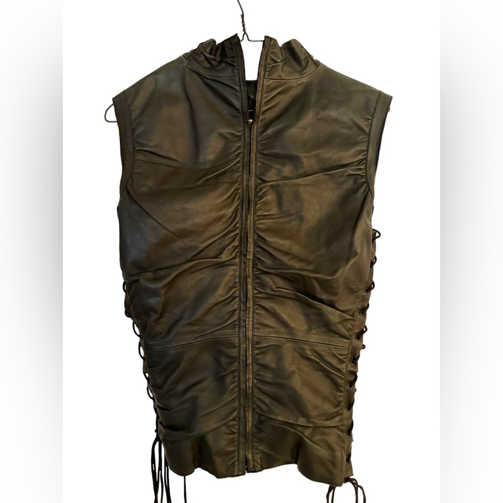 Siena Studio Black Leather Vest